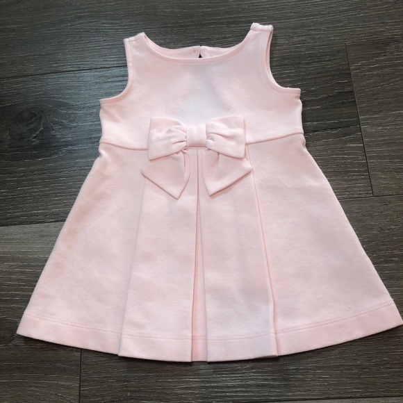 Janie And Jack Blush Pink Bow Easter Dress With Bloomers Baby Girls Size 6-12 M - Picture 3 of 7